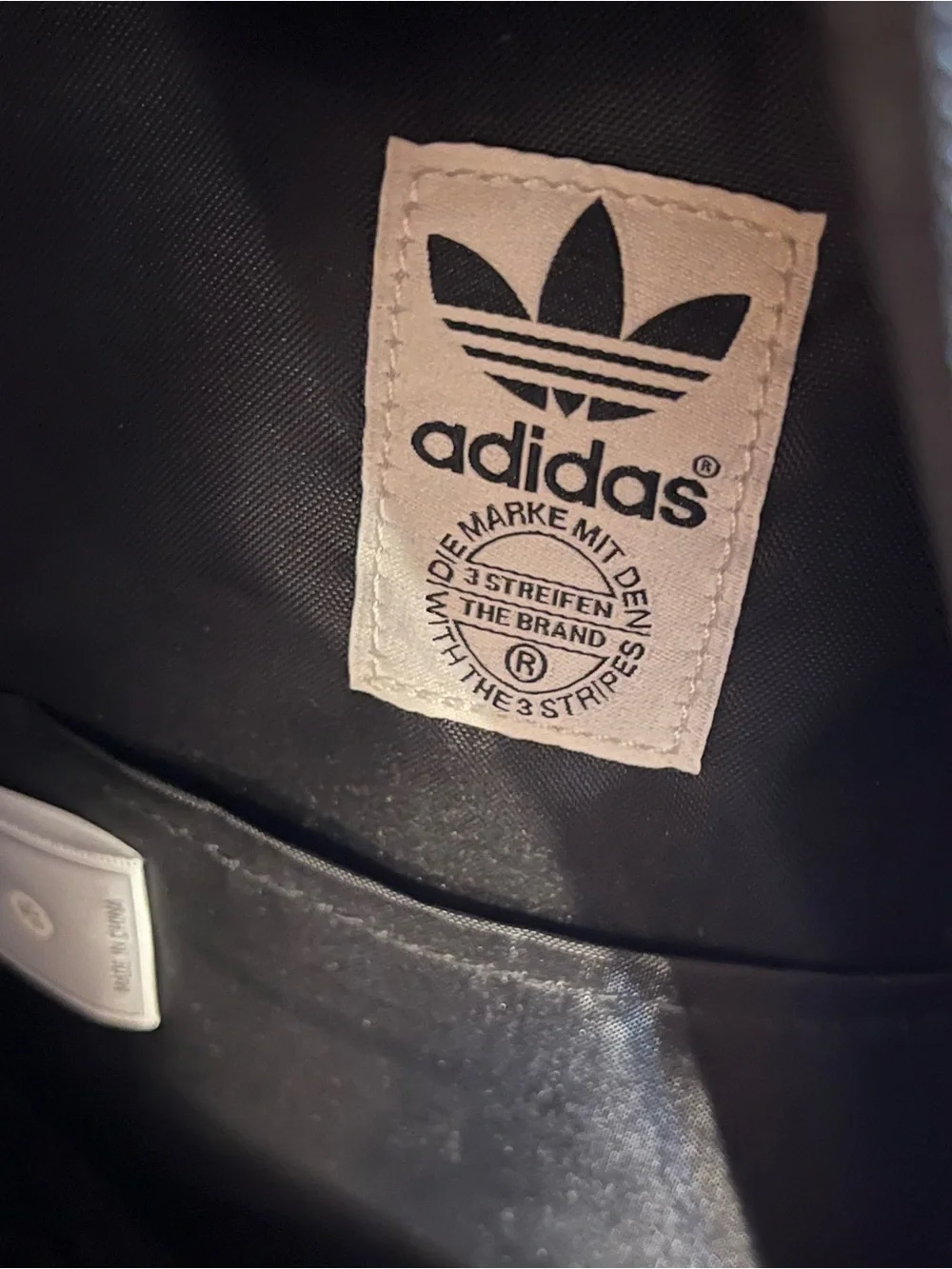 adidas Black and White Small Backpack with Bold Logo - Picture 5 of 6